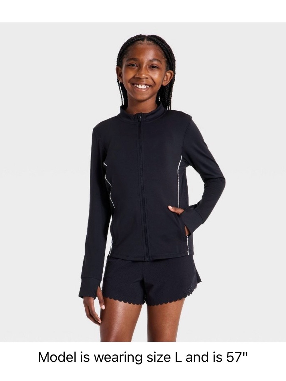 all in motion Black Kids Long-Sleeve Jacket